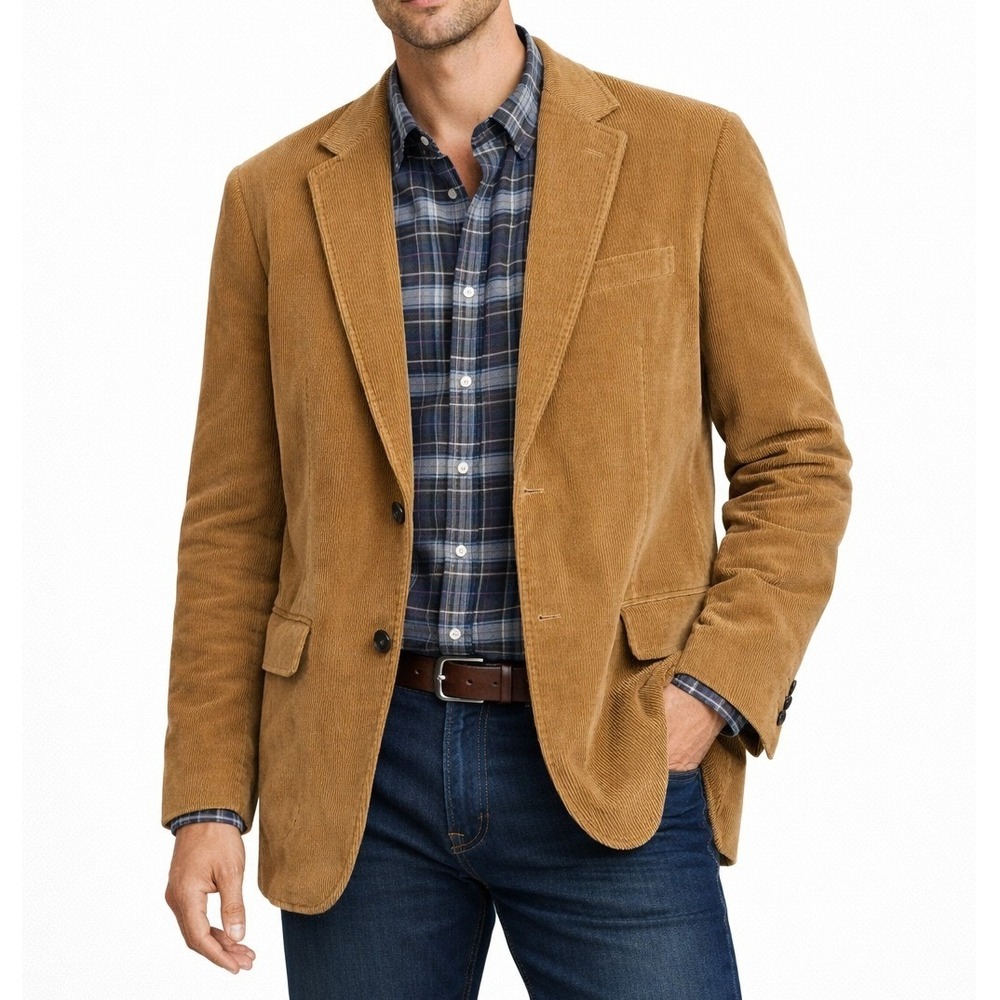 Vintage The Corduroy Collection Mens Sport Coat 46XT Wide Wale Academia Preppy